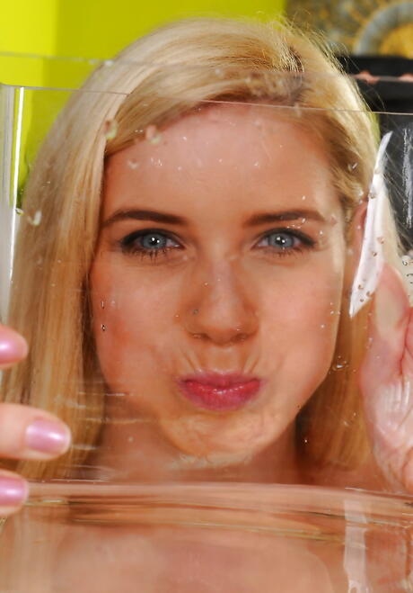 Sultry hungarian blonde Nesty showing her ass and jerking off 