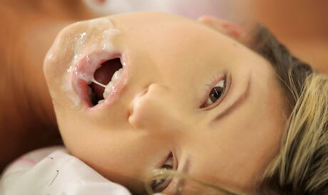 Shapely russian youthful Gina Gerson in underwear banged hard after hot blowjob 